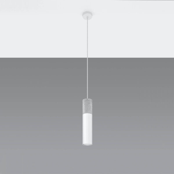 Suspension Béton Borgio 1 SOLLUX Blanc