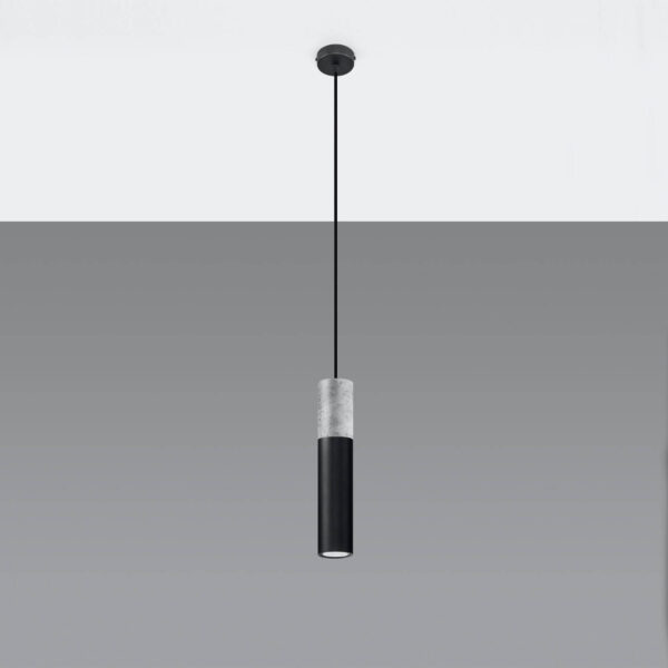 Suspension Béton Borgio 1 SOLLUX Noir
